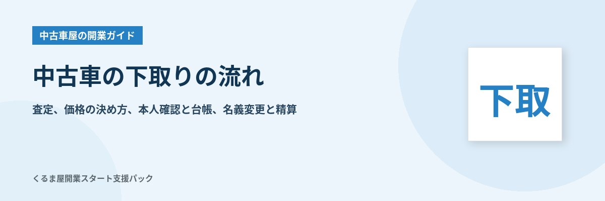 中古車の下取りの流れ 査定、価格の決め方、本人確認と台帳、名義変更と精算